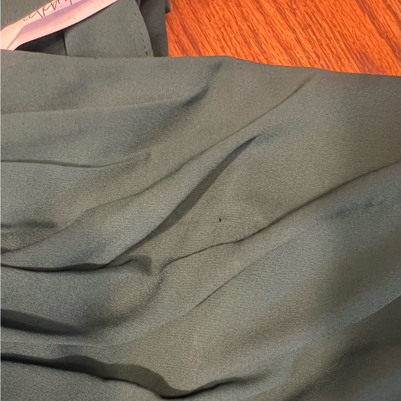 NWT David’s Bridal Long Georgette One Shoulder gown in Juniper. Sz 14. DB Studio - Picture 11 of 11